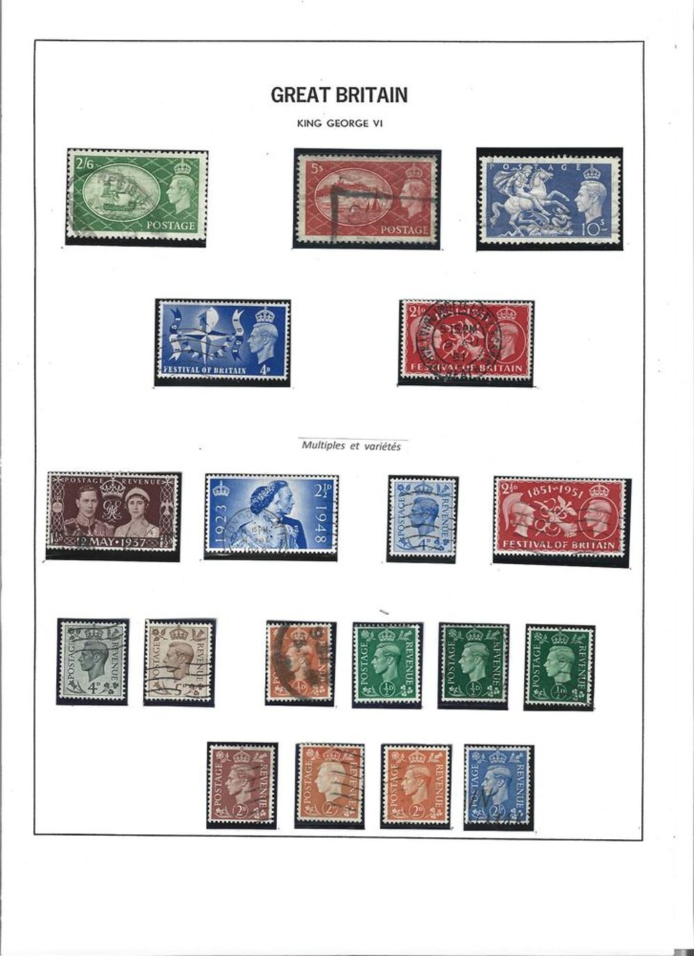 timbres Grande Bretagne 