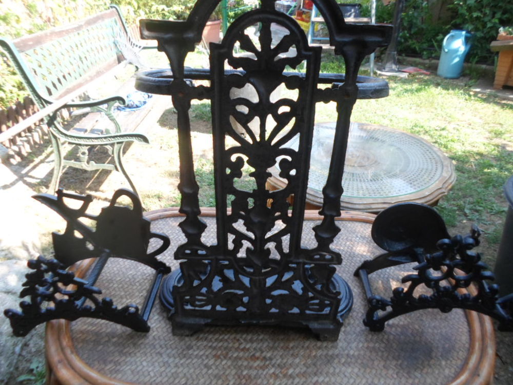 serviteur de cheminee ancien en bronze +porte parapluie Décoration
