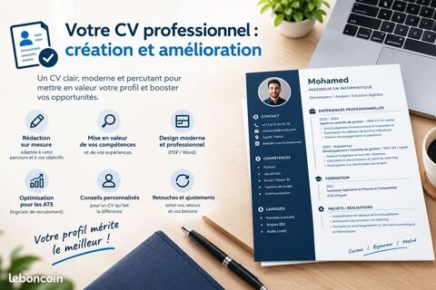 Votre CV professionnel + Lettre de motivation : cr&eacute;ation et 30 13001 Marseille