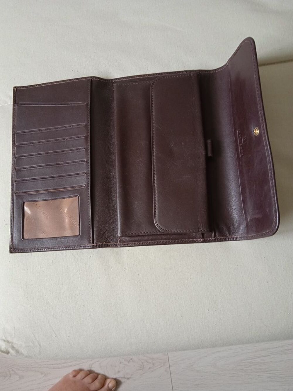 Compagnon cuir - marron - TBE Maroquinerie