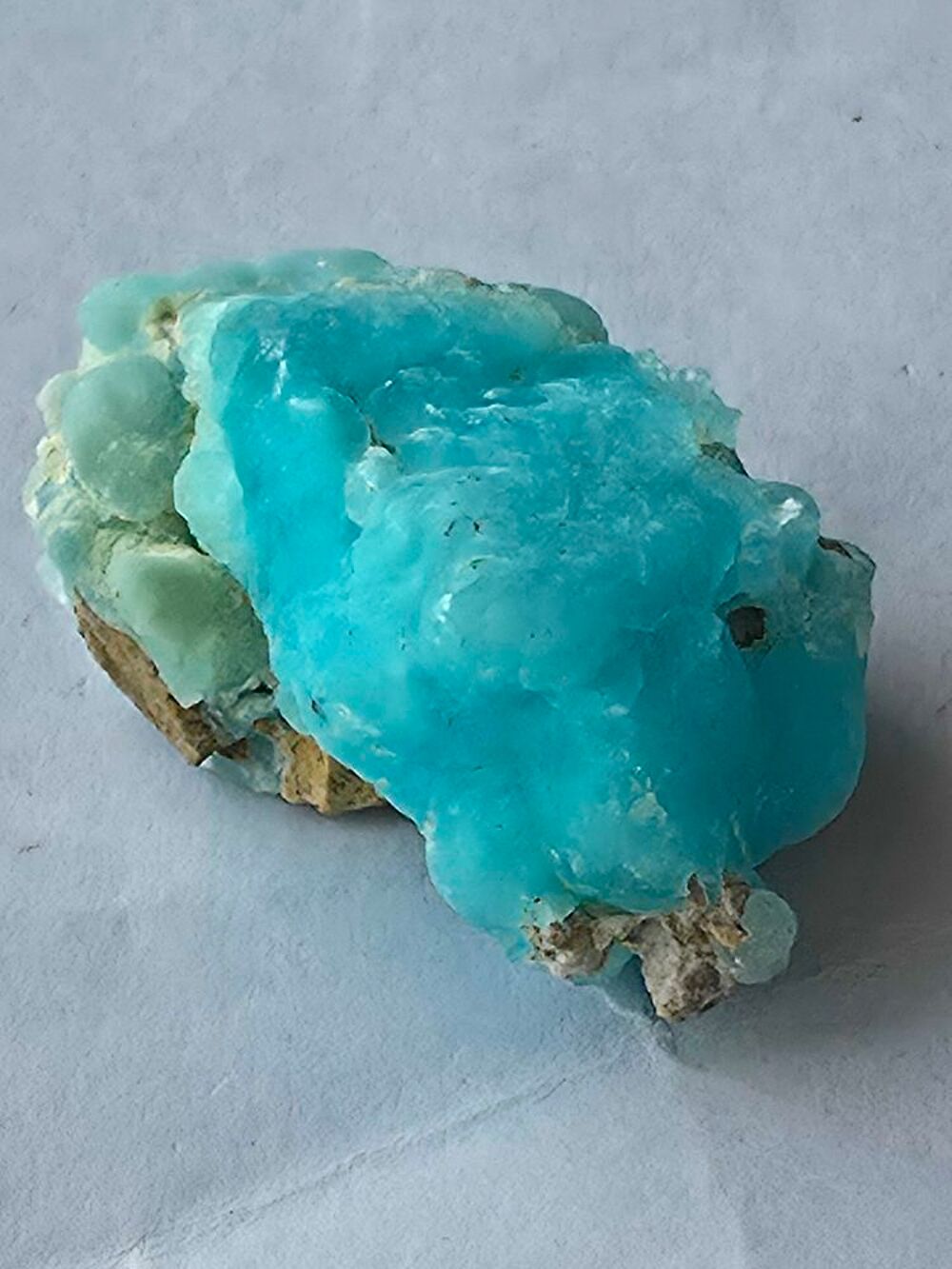 H&eacute;mimorphite Bleue Mamelonn&eacute;e du Congo-Pierre de Collection 