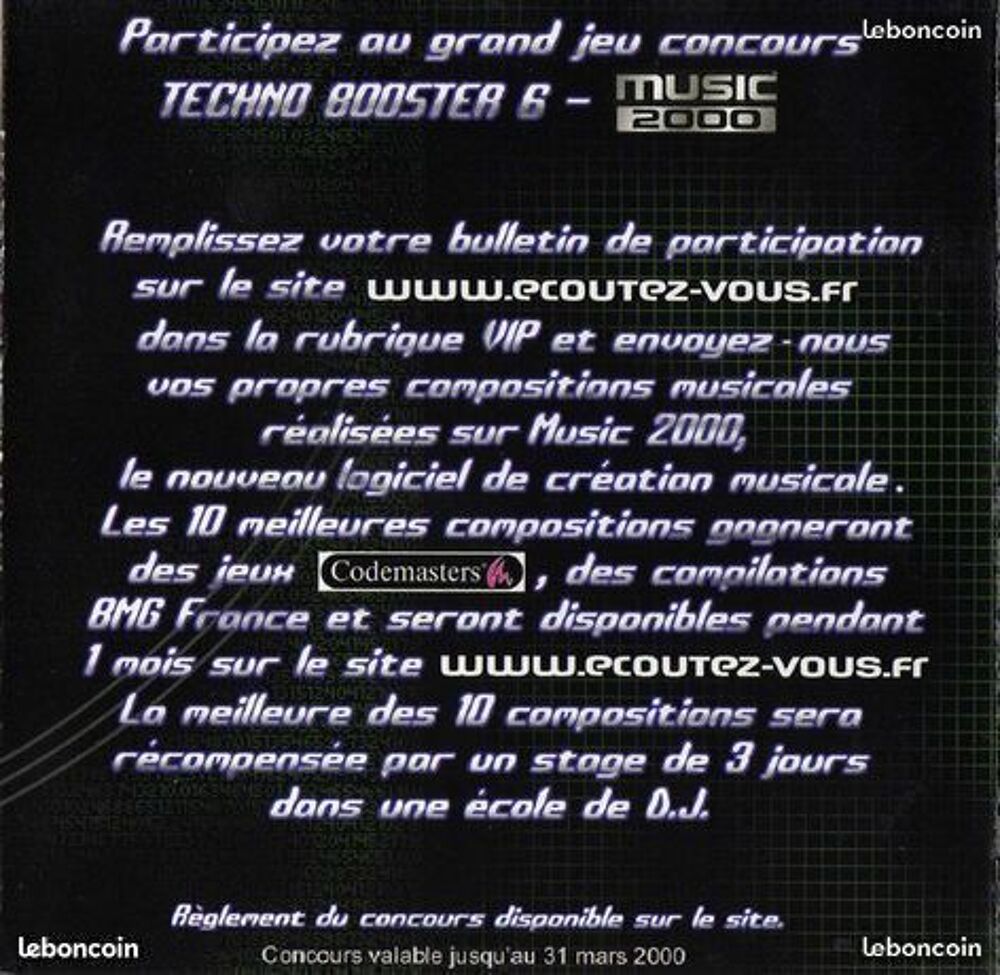 Cd Techno Booster Vol.6 (etat neuf) CD et vinyles