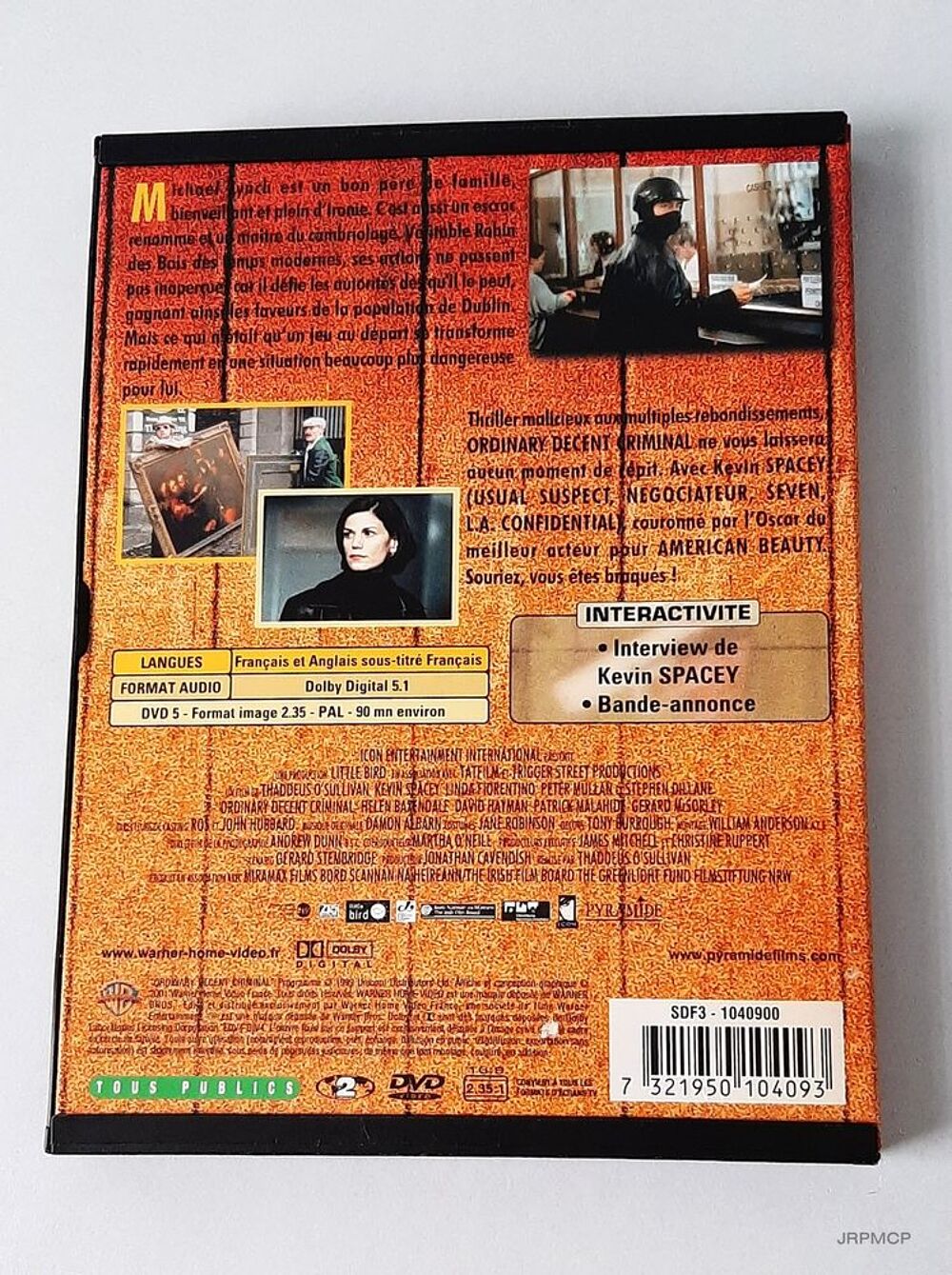 Ordinary decent criminal. Kevin Spacey. 1xDVD parfait &eacute;tat DVD et blu-ray