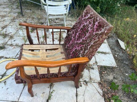 Fauteuil de salon en chne ancien Ostricourt (59)