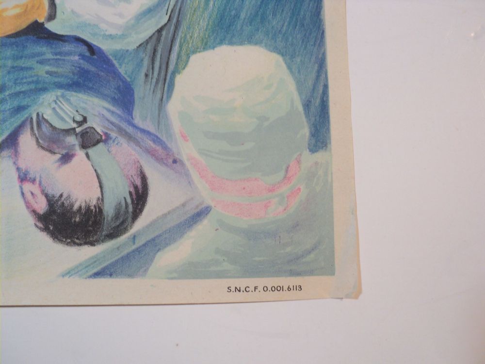 Ancienne Affiche S&eacute;curit&eacute; SNCF Dessin Durupt 02
