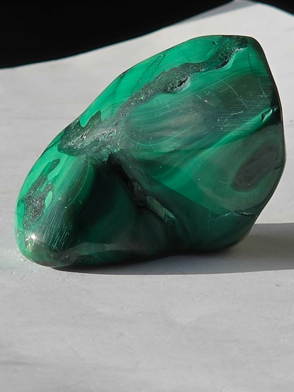 Pierre de Malachite Naturelle-Bloc de Malachite Intense de Collection 
