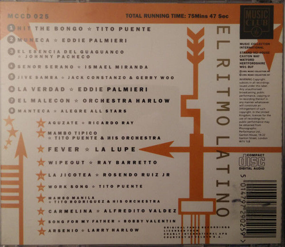 El Ritmo Latino - 18 Classic Latin Grooves CD et vinyles