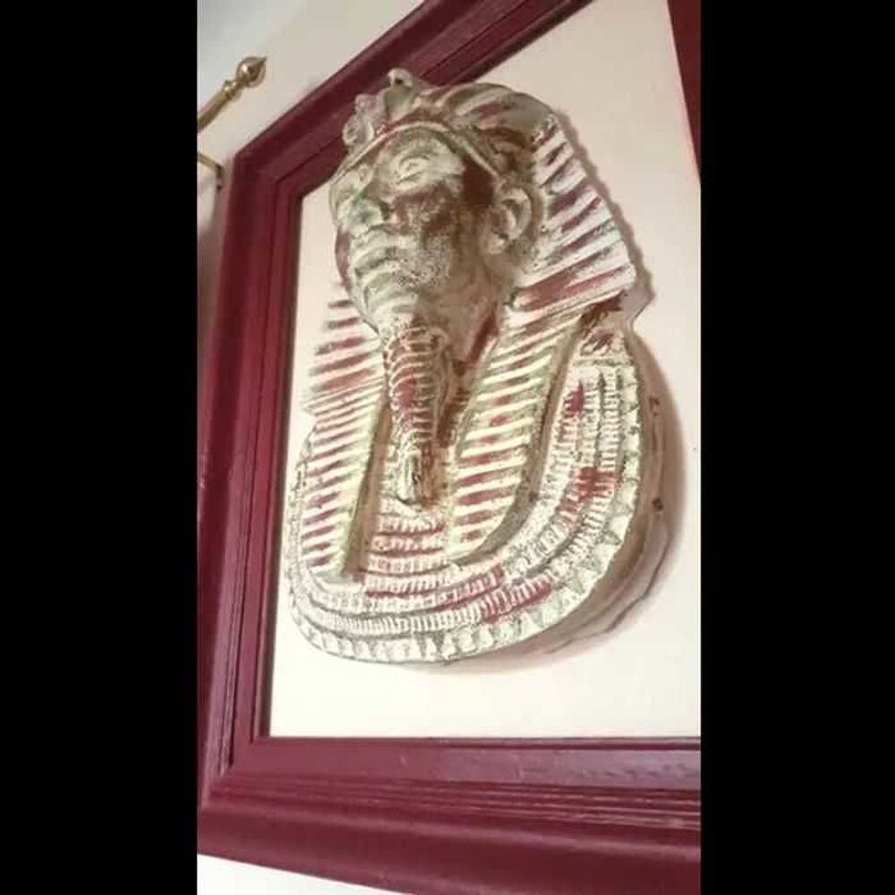 Tableau t&ecirc;te Pharaon &Eacute;gyptien, 3D &agrave; relief Décoration