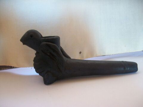 Pipe artisanale terre cuite tribal Inca 17 Thizy (69)