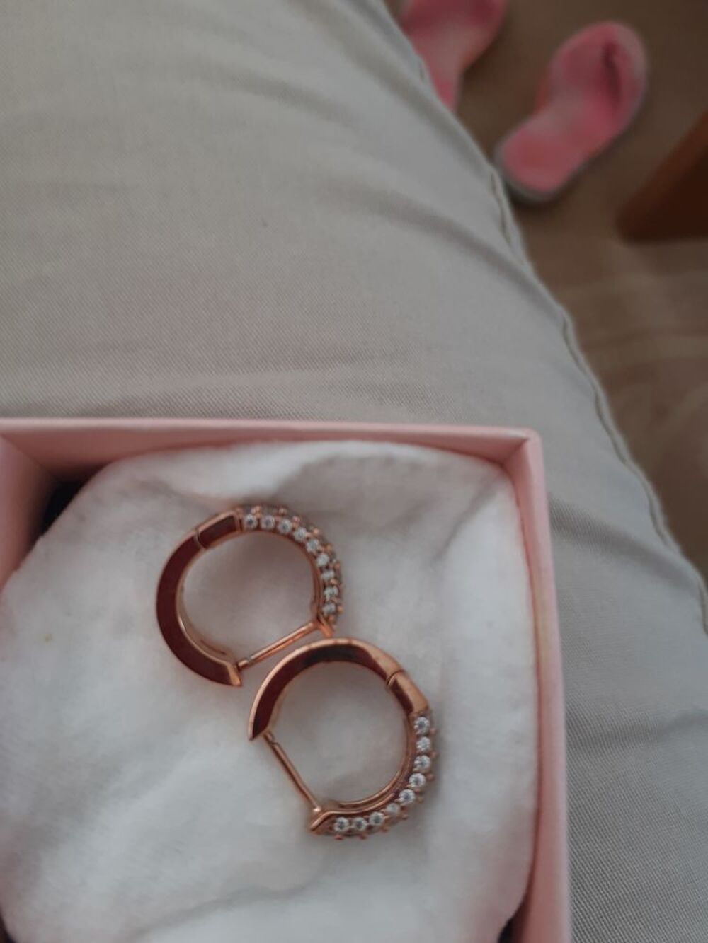 boucle oreille neuve argent rose Pandora Bijoux et montres