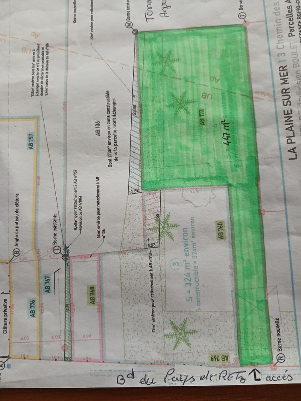 Vente Terrain Terrain constructible La plaine-sur-mer