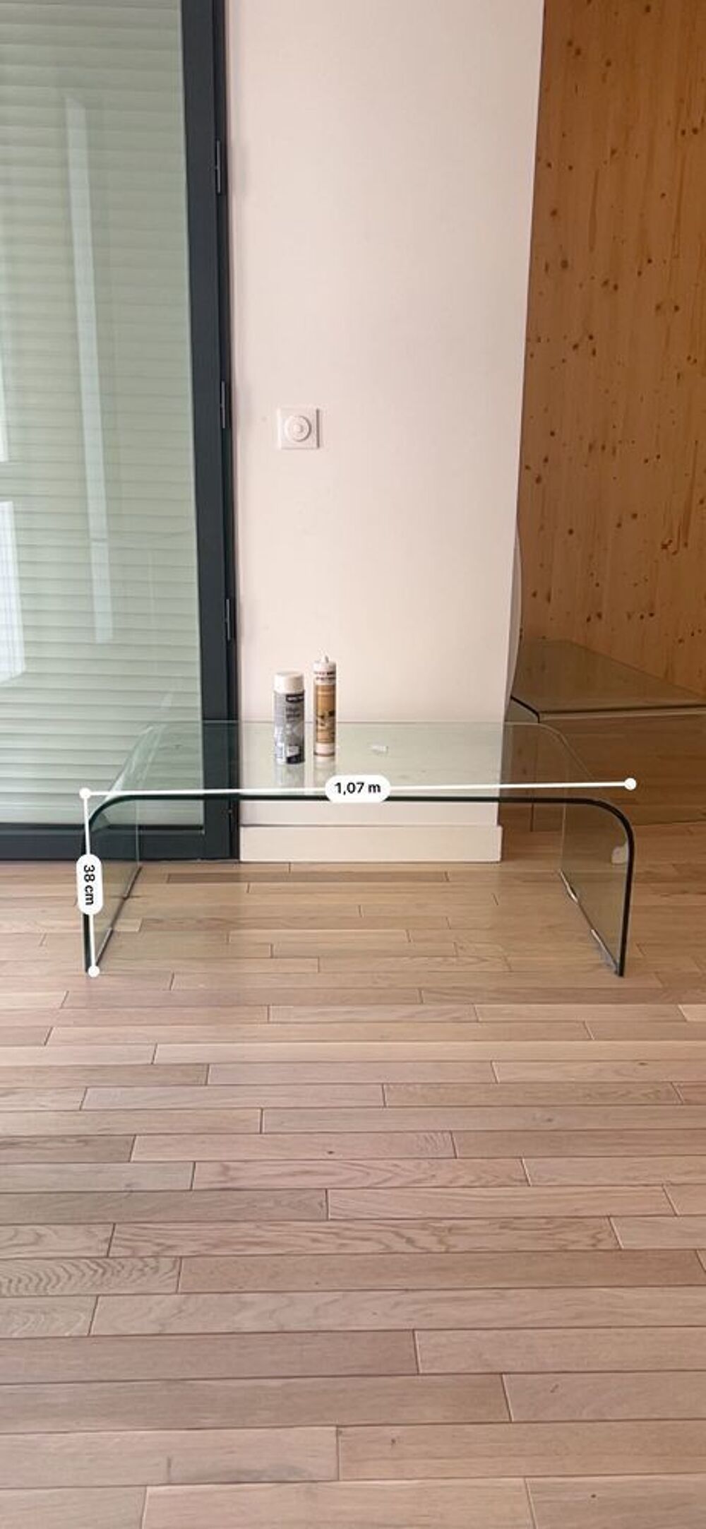 3 Tables basses minimaliste en verre Décoration