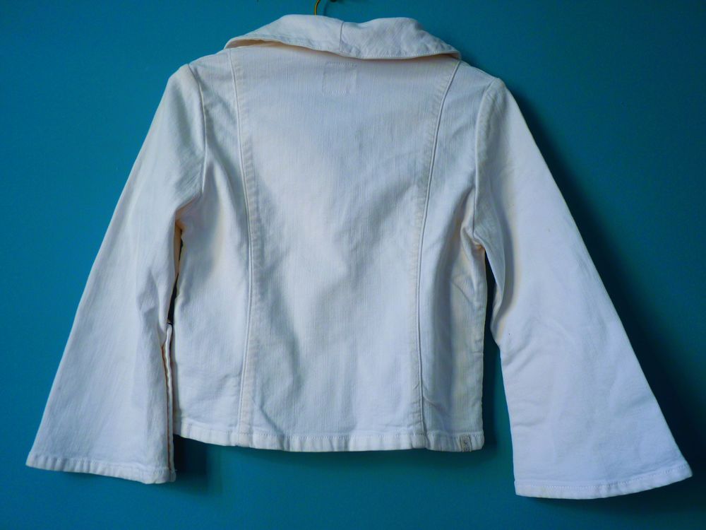 Veste jean Fille 12 ans CKS coton blanc boutonn&eacute;e TBE Vêtements enfants