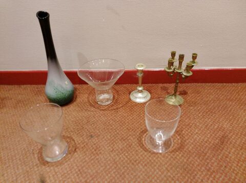 Lot Déco Vintage ? Vases, Chandeliers en laiton et Verrerie Triel-sur-Seine (78)