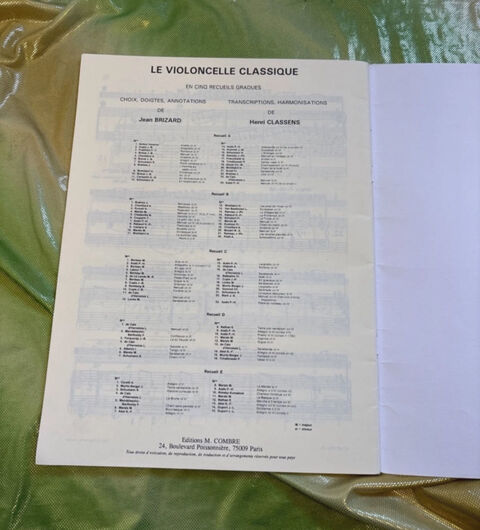 Partition Violoncelle classique. Le Violoncelle classique  trs bon tat. 15 Roubaix (59)
