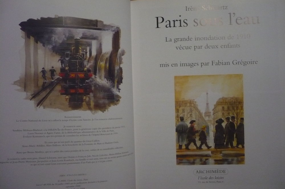 BD PARIS SOUS L'EAU par Fabian GR&Eacute;GOIRE &amp; Ir&egrave;ne SCHWARTZ Livres et BD