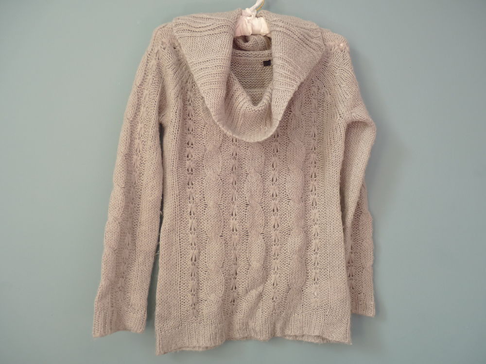 pull femme gris S ou 36 col roule hiver TBE Vtements
