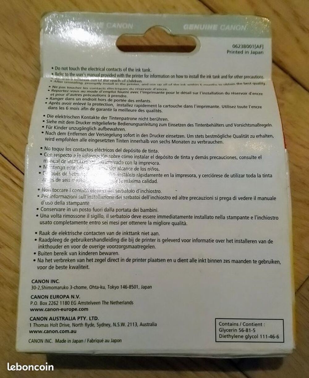 Cartouche pour imprimante Canon Pixma 8 Y CLI-8 Matériel informatique