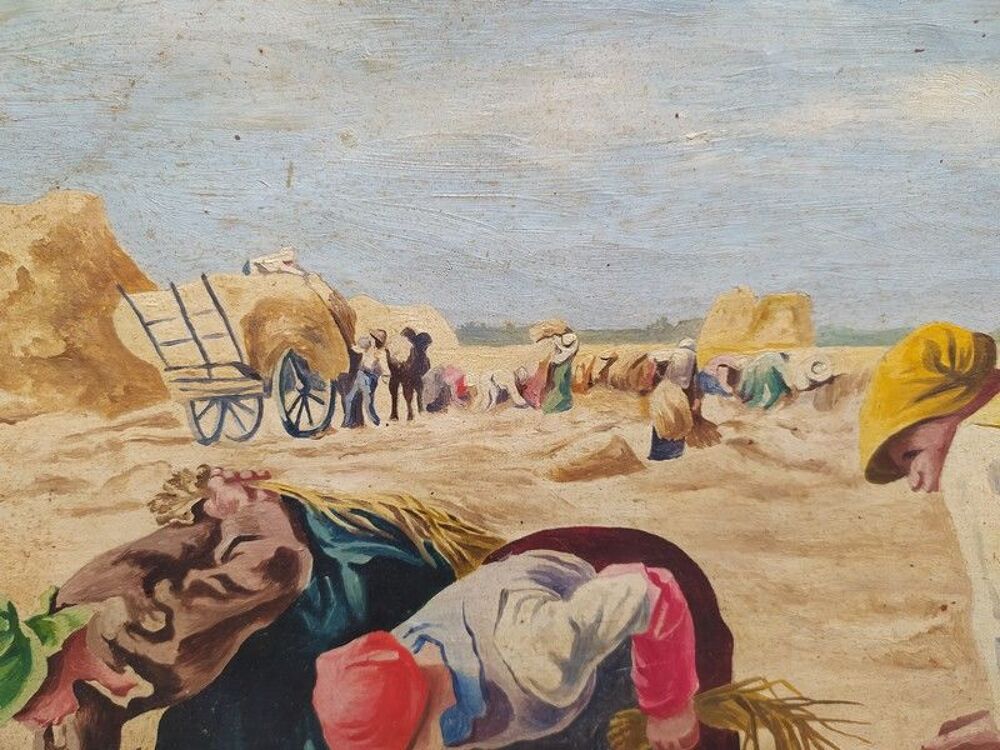 Ancien Tableau Les Glaneuses d'Apr&egrave;s Jean Fran&ccedil;ois Millet&nbsp; 