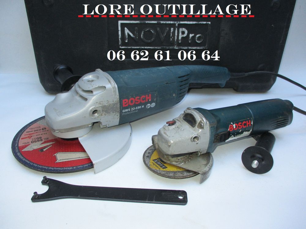BOSCH GWS 22-230 H + GWS 1400 - Disqueuse Bricolage
