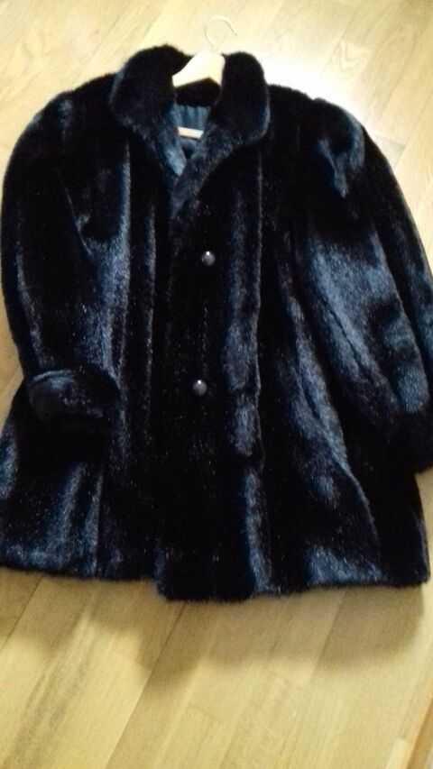 Manteau fourrure noir à reflets NEUF - 45 Carcassonne (11)