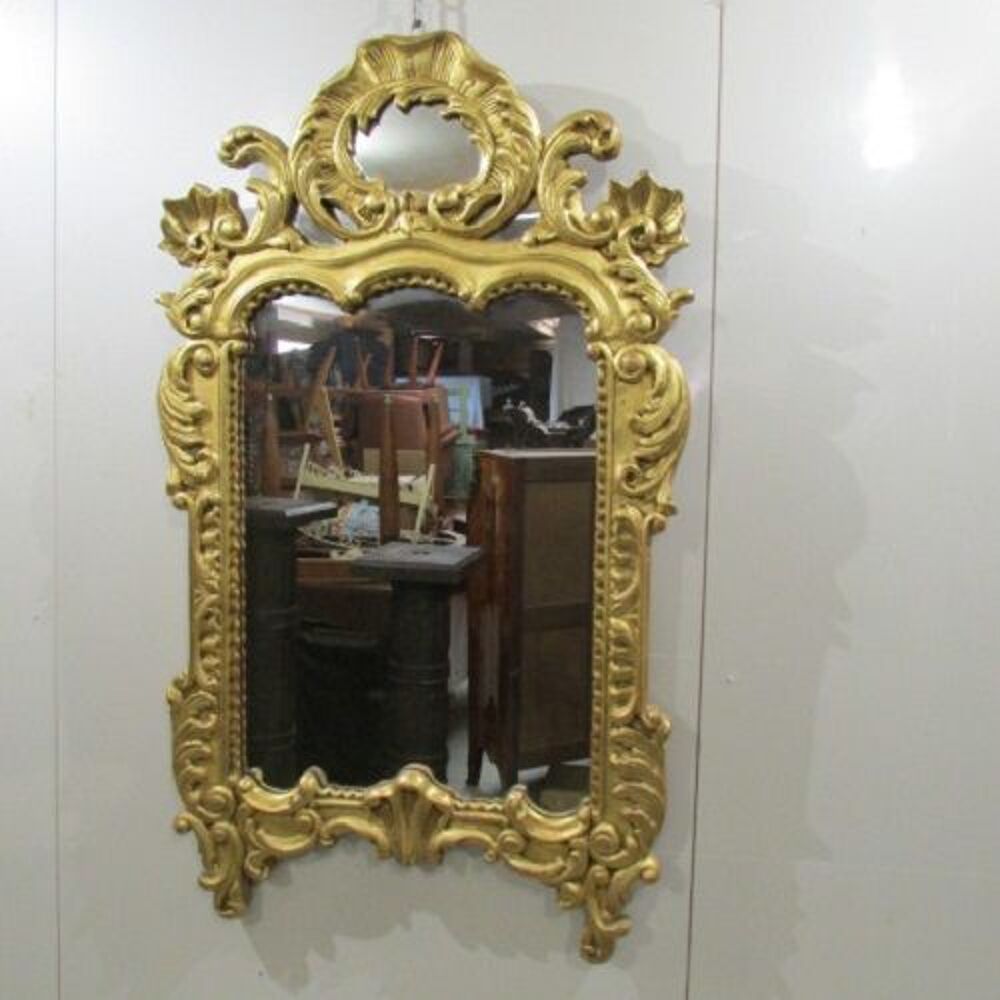 Superbe miroir en bois dor&eacute; Décoration