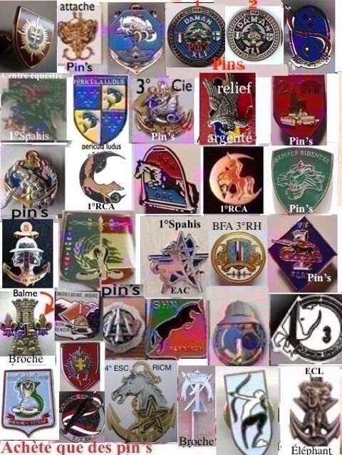 Pin's militaires rductions insignes (recherche) 5 Tremblay-en-France (93)
