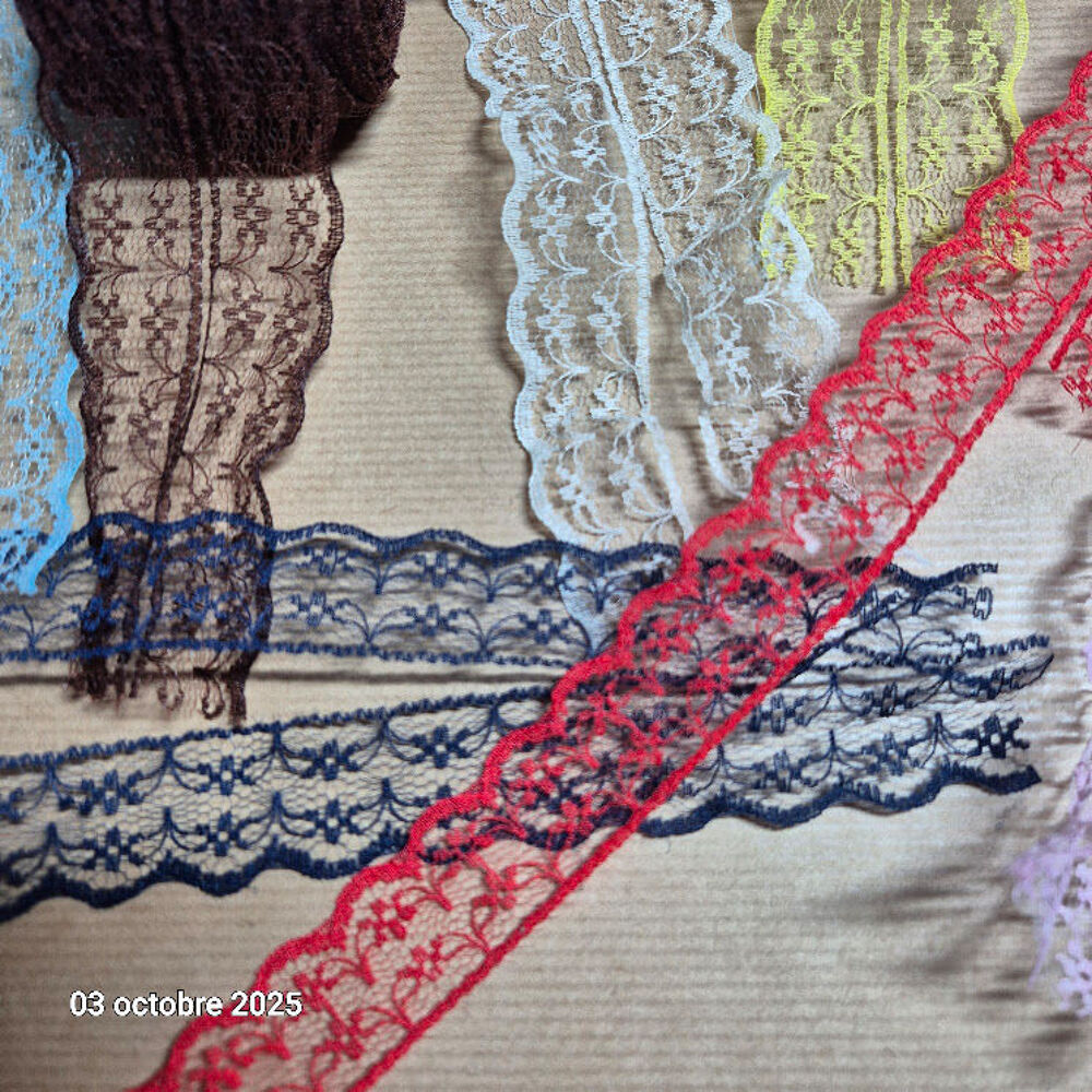 72 m&egrave;tres de dentelle pour d&eacute;corer vos objets, vos vetements Bricolage