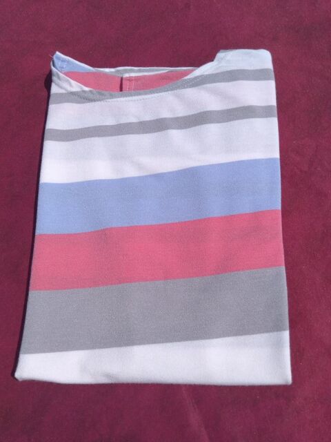 T-shirt  rayures taille XL avec pan arrondi 3 Avermes (03)