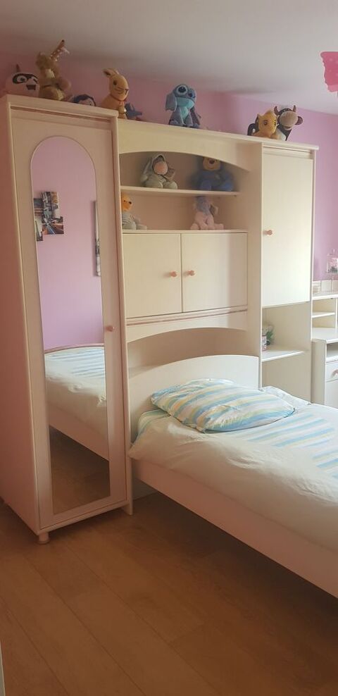 Chambre pont complte beige et poigne rose 300 Amiens (80)