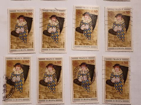 Timbre france Picasso Paul en Arlequin Europa 1975 lot  0.70 0 Marseille 9 (13)