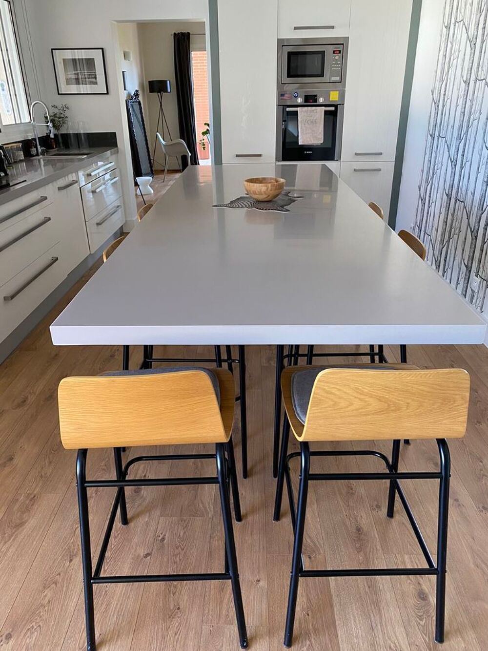 &Icirc;lot de cuisine + rangement + 6 chaises Cuisine