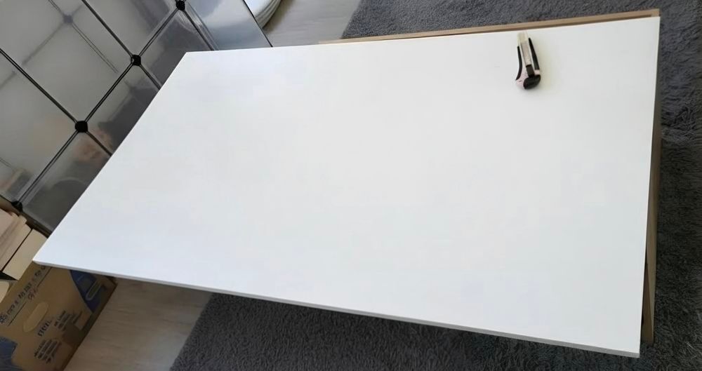 Table basse plateau relevable bois blanc Meubles