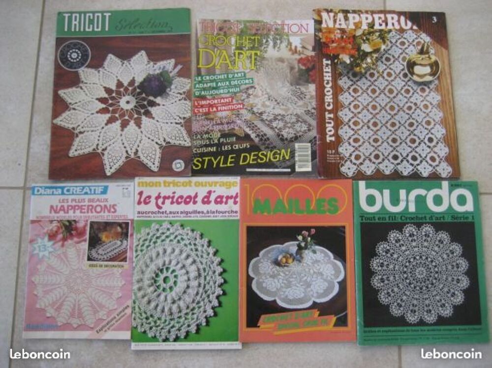 Diverses revues de crochet d'art Livres et BD