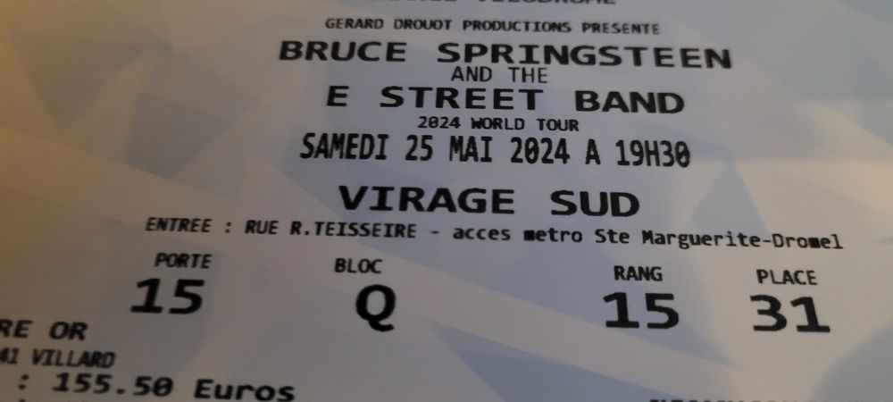 Concert Springsteen Billetterie