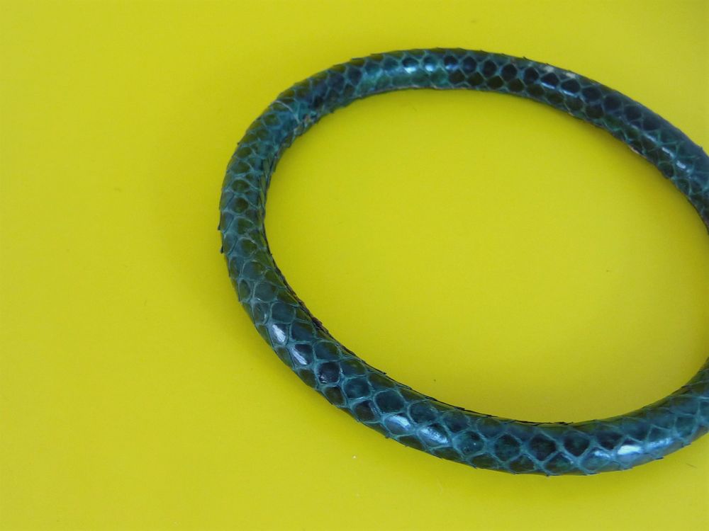 Bracelet en L&eacute;zard Vert Fonc&eacute;- Neuf Bijoux et montres