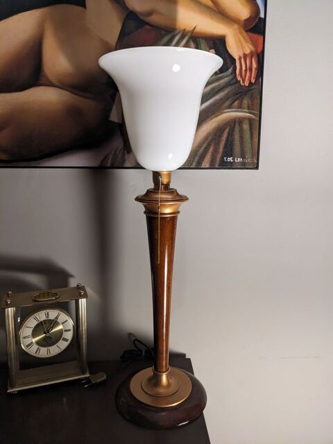Trs belle lampe art dco MAZDA 1930 patin couleur cuivre e 275 Marseille 13 (13)