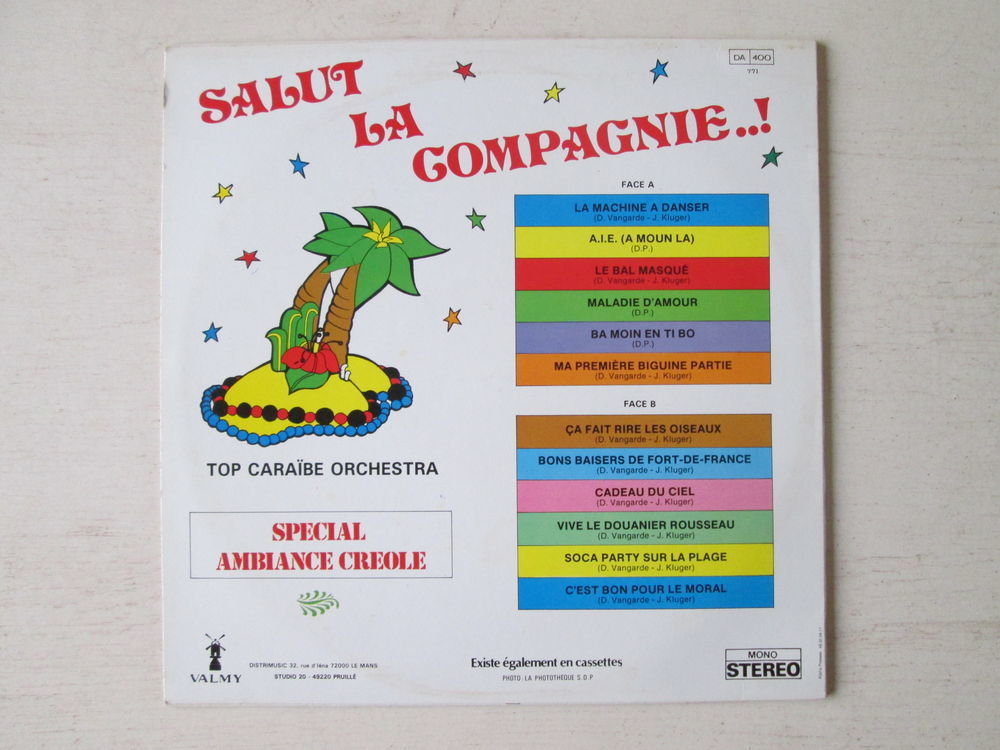 Salut la compagnie Sp&eacute;cial ambiance cr&eacute;ole CD et vinyles