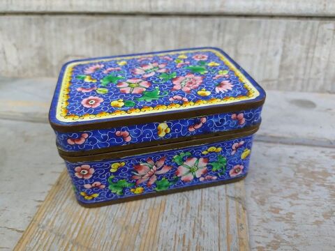 Ancienne Boite mail Chine Canton XIXme Chinese Enamel 1 Loches (37)