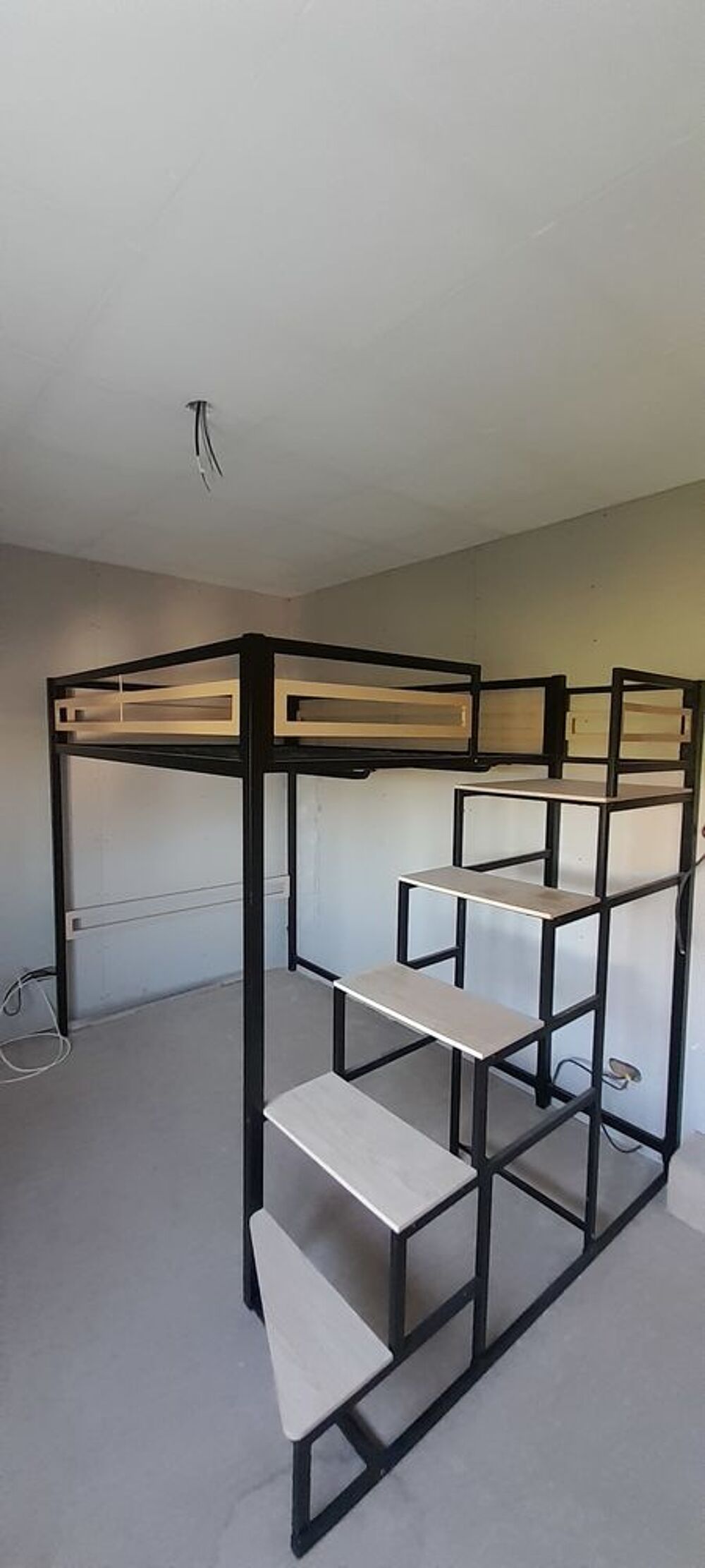 Lit mezzanine moderne 2 places Meubles