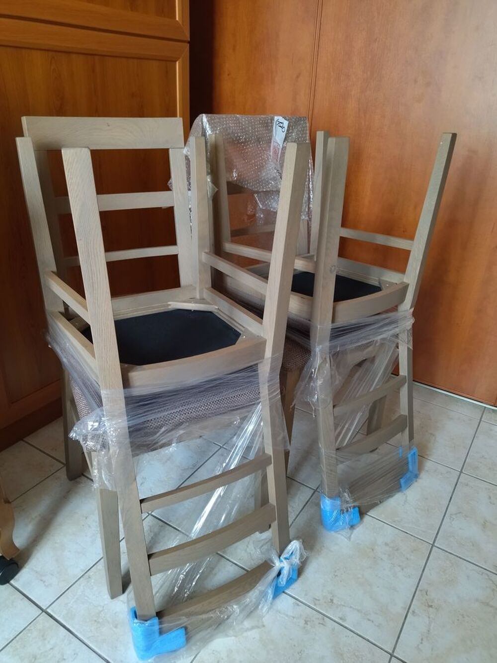 6 chaises neuves ch&ecirc;ne et tissu MrMeuble Meubles