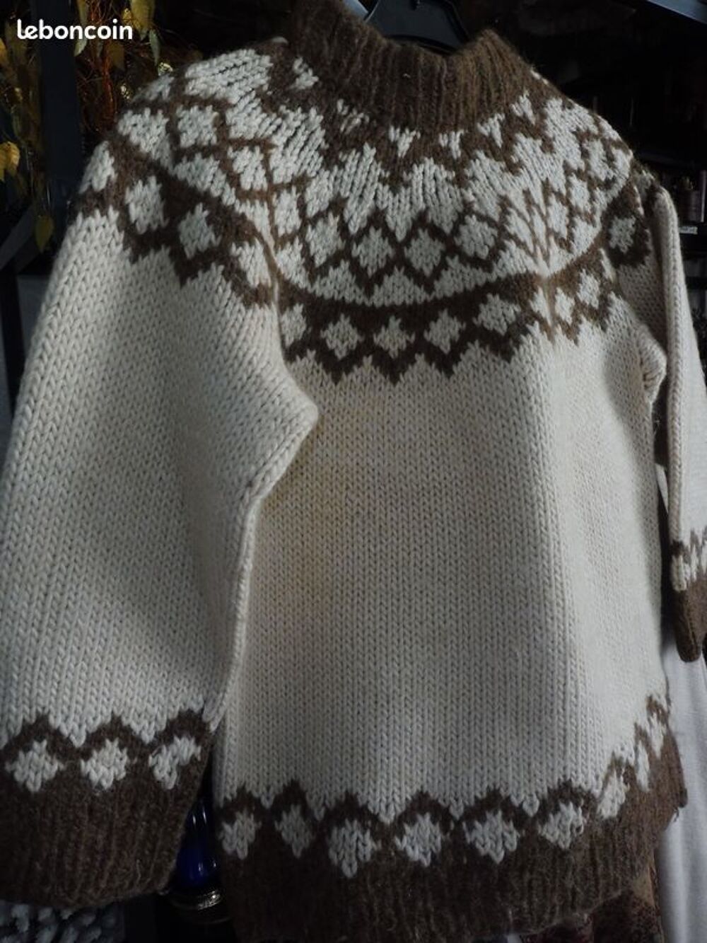 Pull laine grosse maille T.40-42 Vêtements