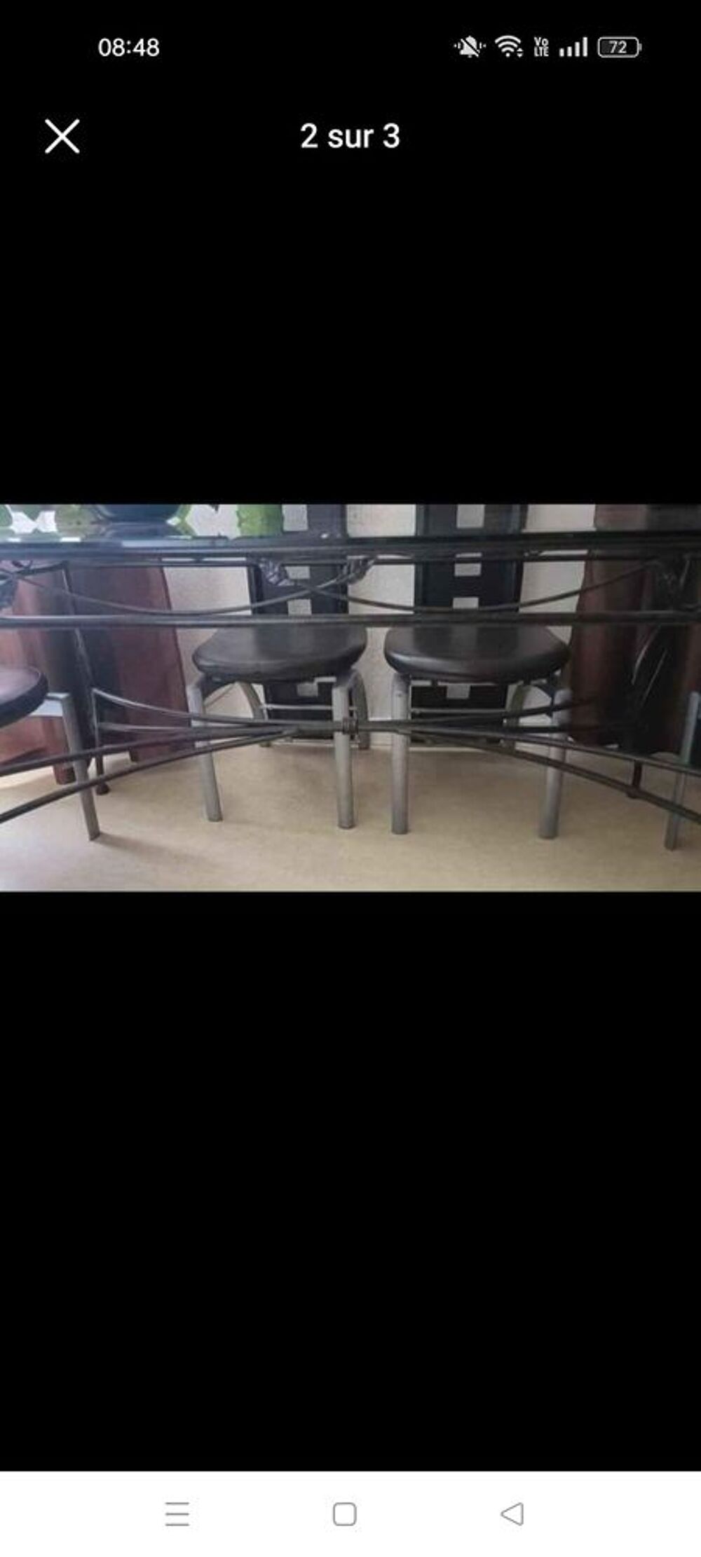 Table plateau en verre Meubles