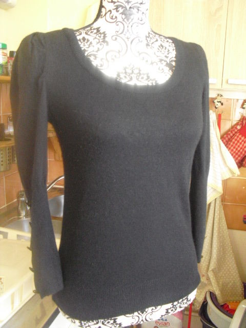PULL angora noir bouton oiles CAMAIEU TAILLE 1 8 Lyon 5 (69)
