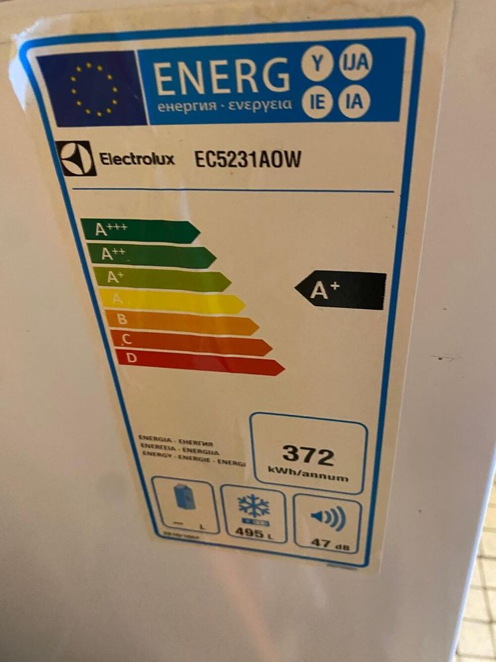 Cong&eacute;lateur coffre 495l Electrolux Electroménager