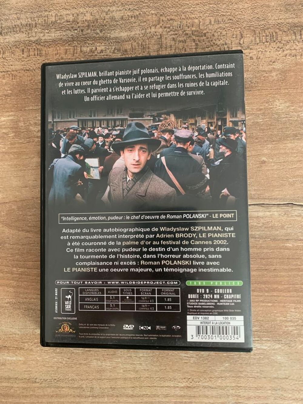 DVD " Le pianiste " DVD et blu-ray