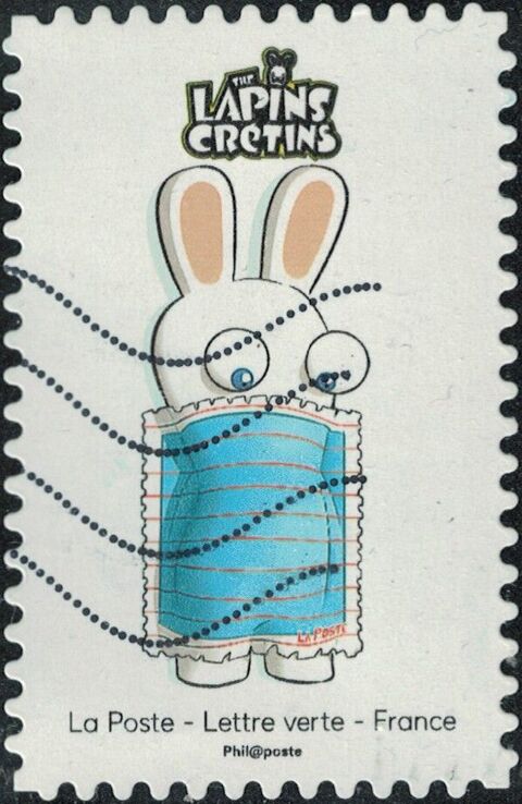 France 2020 Oblitéré Used The Lapins Crétins Premier Timbre 0.54 Chesny (57)