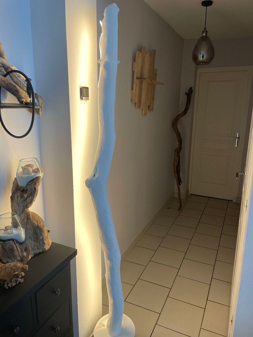 luminaire, lampadaire, bois artisanale Décoration