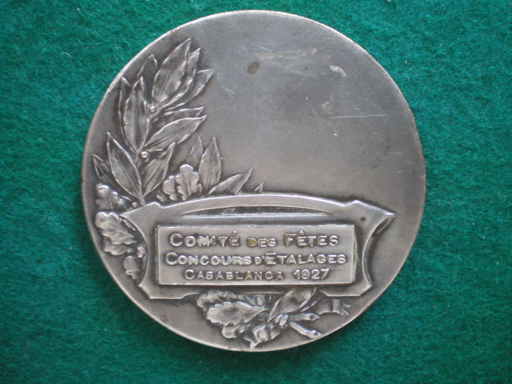 M&eacute;daille du Comit&eacute; des F&ecirc;tes de Casablanca 1927 
