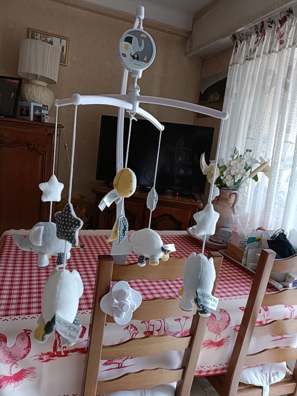 Mobile b&eacute;b&eacute; Sauthon "El&eacute;phants" Mobilier enfants